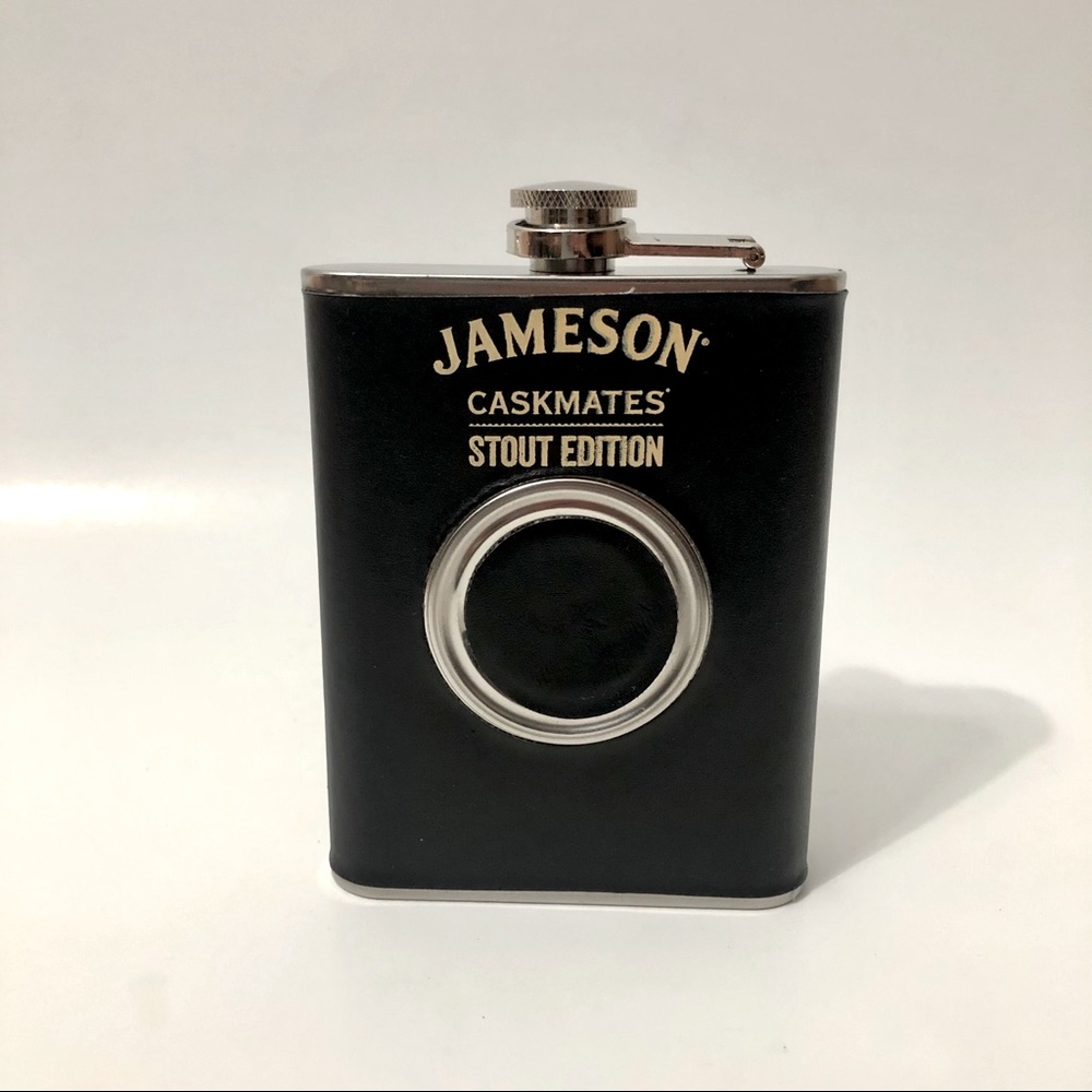 Jameson Whiskey Flask with Leather